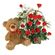 плюшевый мишка с красными розами. Мельбурн